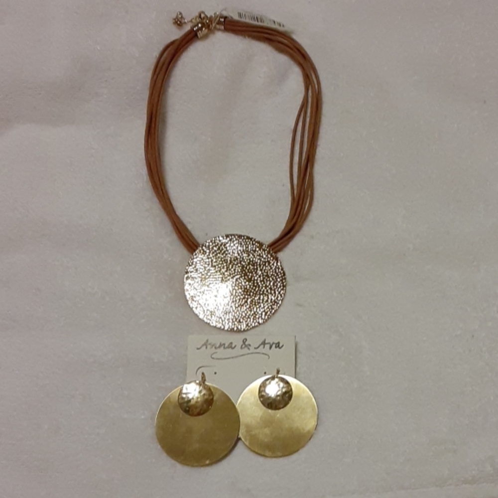 Bronze Rustic Necklace and Earrings